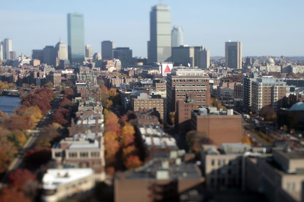 The Citgo sign has been in Kenmore Square since 1965. The iconic Boston landmark located at 660 Beacon Street is atop a building owned by Boston University. (Joe Difazio/ WBUR)