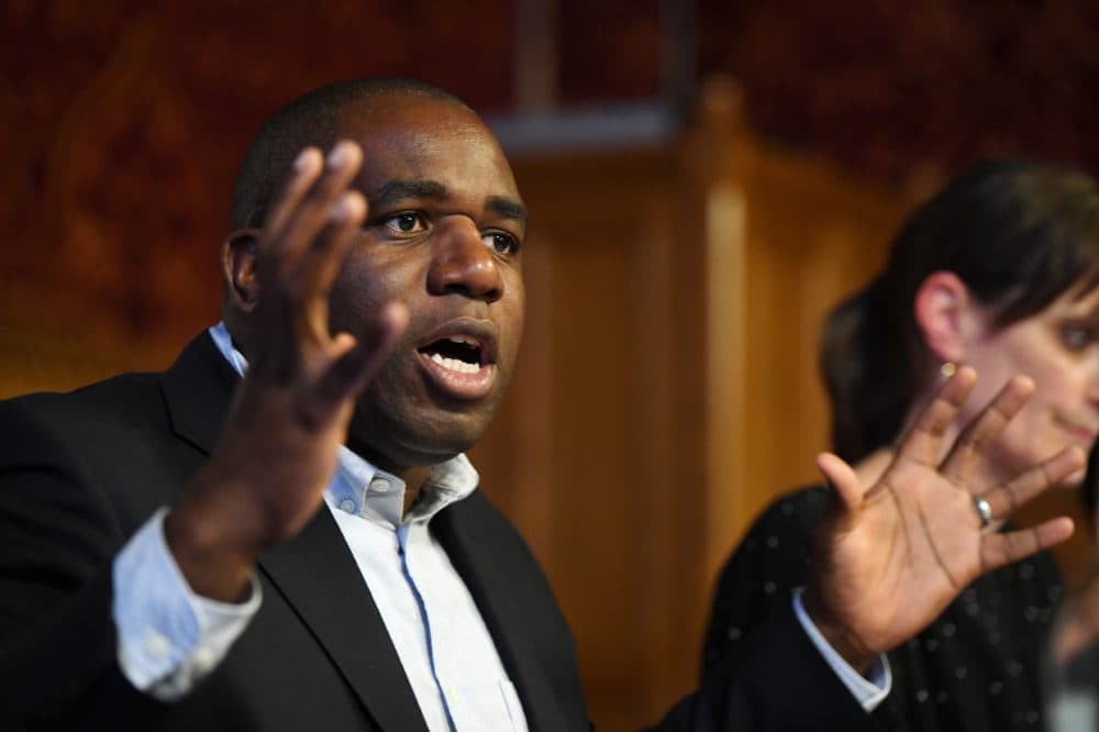 Labour Member of Parliament David Lammy speaks during a meeting at the House of Commons on May 1, 2018 in London. (Chris J. Ratcliffe/Getty Images)
