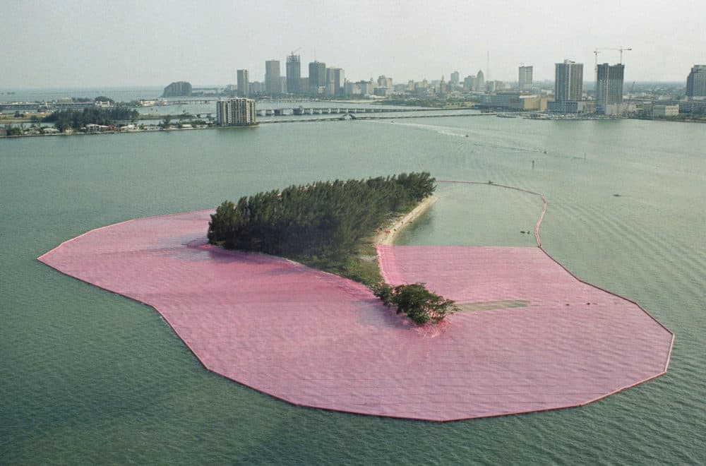 A view of artist Christo's &quot;Surrounded Islands&quot; in Miami, Fla., May 1983. (Kathy Willens/AP)
