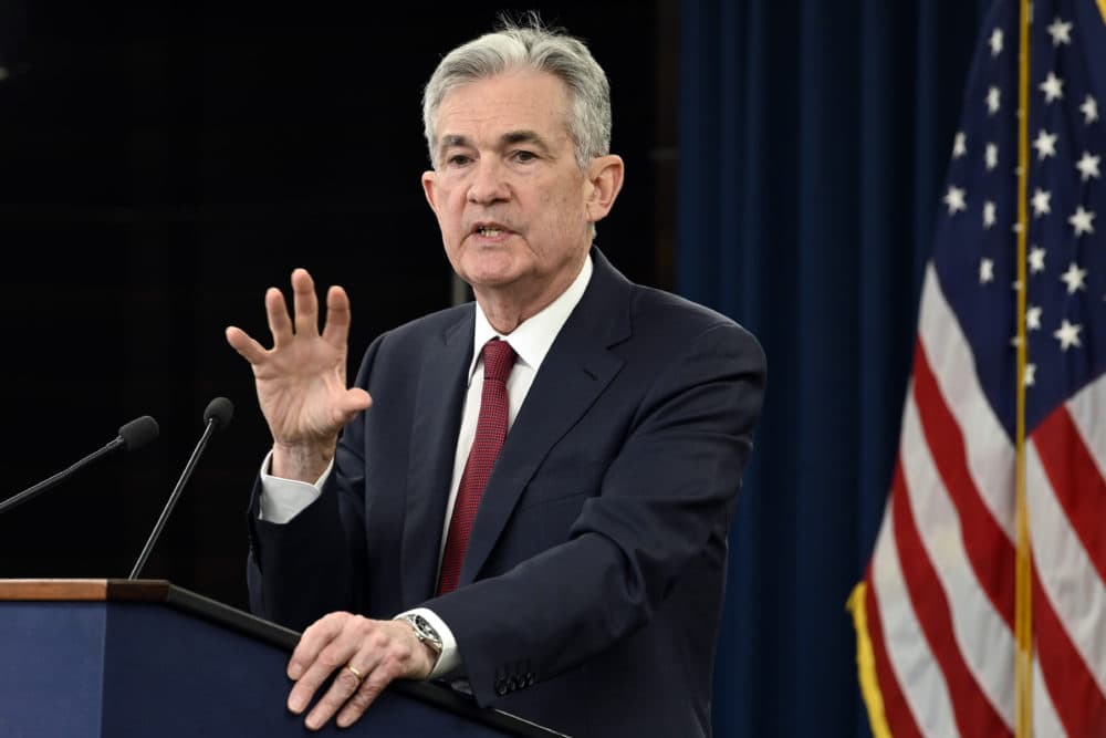 Federal Reserve Chairman Jerome Powell speak at a news conference in Washington, Wednesday, Dec. 19, 2018. The Federal Reserve is raising its key interest rate for the fourth time this year to reflect the U.S. economy's continued strength but signaling that it expects to slow hikes next year. (Susan Walsh/AP)