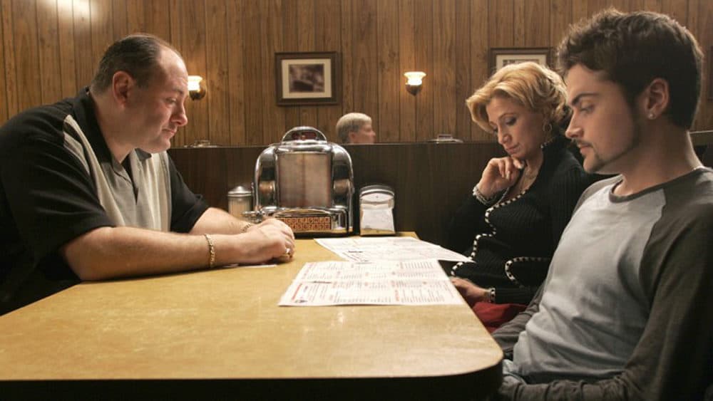 James Gandolfini, Edie Falco and Robert Iler in Season 6 of &quot;The Sopranos.&quot; (Courtesy Everett Collection/HBO)