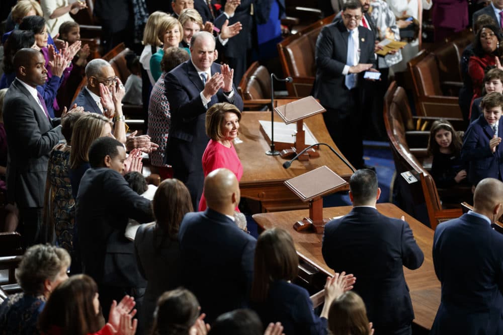 House Democratic Leader Nancy Pelosi of California, who will lead the 116th Congress as speaker of the House, is applauded at the Capitol in Washington, Thursday, Jan. 3, 2019. (Carolyn Kaster/AP)
