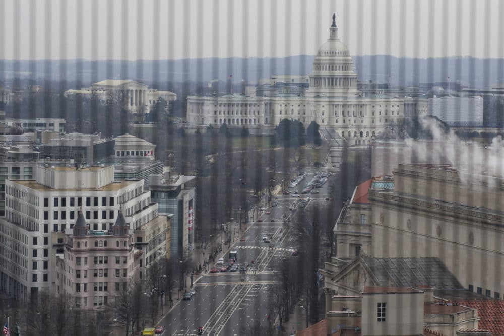 Pennsylvania Avenue leads to the U.S. Capitol seen from the Old Post Office Pavilion Clock Tower, which remains open during the partial government shutdown, Friday, Jan. 4, 2019, in Washington. (Alex Brandon/AP)