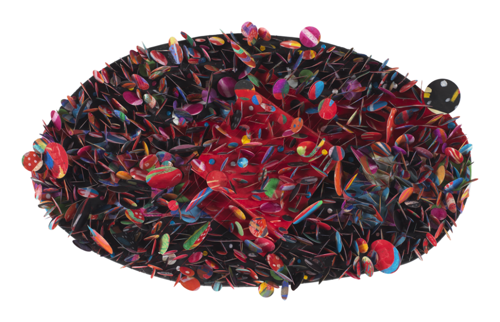 Howardena Pindell's &quot;Untitled 5B,&quot; made in 2007. (Courtesy of the artist and Garth Greenan Gallery, New York)