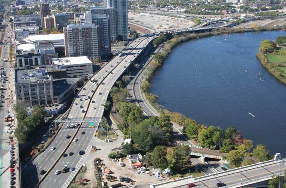 This section of Allston will be transformed during the course of the Allston Multimodal Project, which transportation officials say will take eight years to complete. (MassDOT)