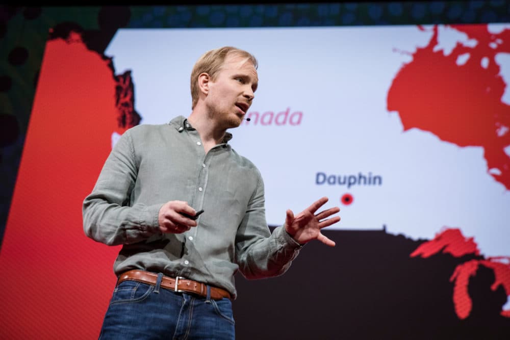 Rutger Bregman speaks at TED2017, in Vancouver, British Columbia, Canada. (Bret Hartman/Courtesy of TED via Flickr)