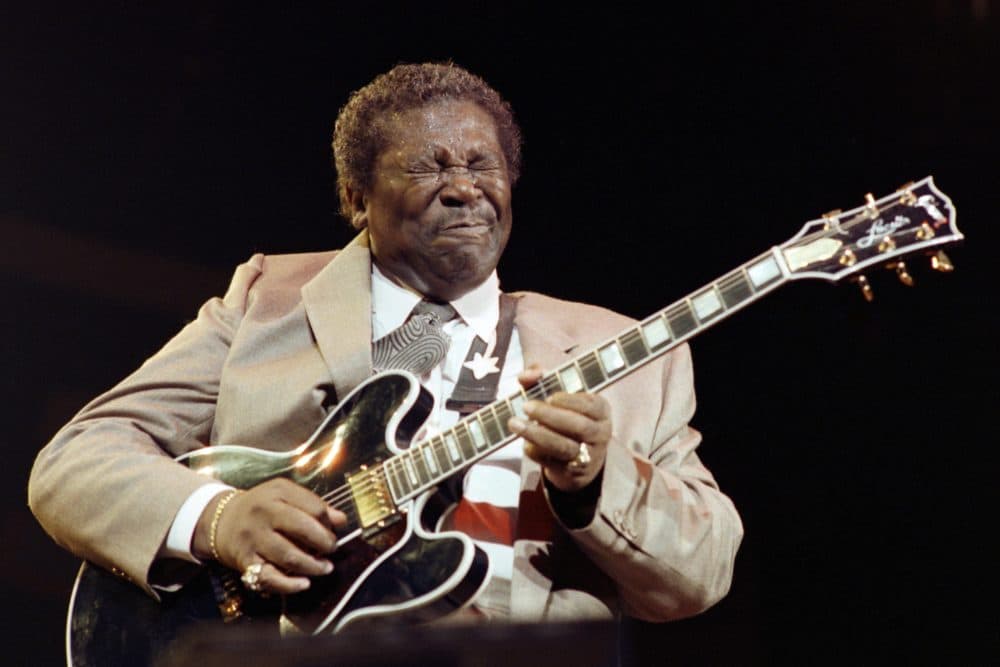 Blues musician B.B. King performs on Dec. 12, 1989, in Paris. (Bertrand Guay/AFP/Getty Images)