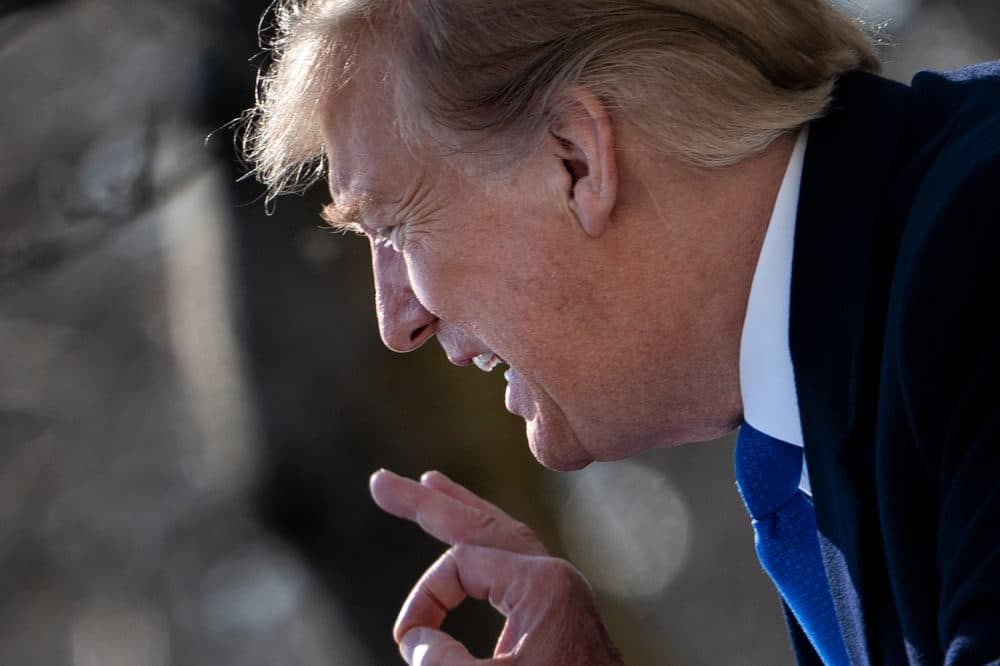 President Trump speaks about declaring a national emergency from the Rose Garden of the White House on Feb. 15, 2019 in Washington, D.C. (Brendan Smialowski/AFP/Getty Images)