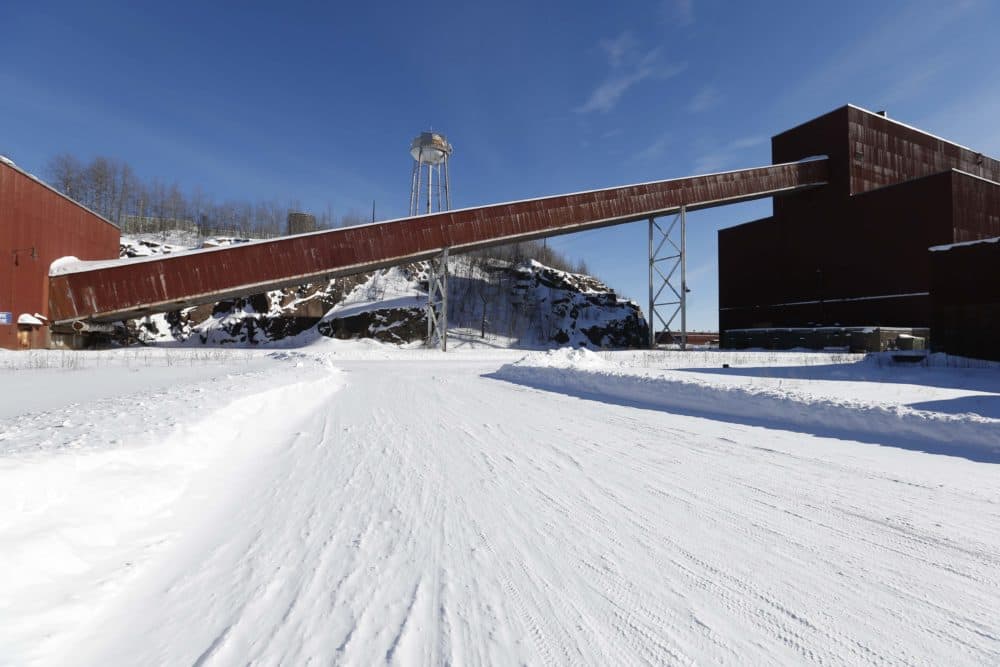 In this photo taken Feb. 10, 2016, the closed LTV Steel taconite plant is abandoned near Hoyt Lakes, Minn. The prospect remains of returning the site to life as part of Minnesota's first copper-nickel mine owned by PolyMet. (Jim Mone/AP)
