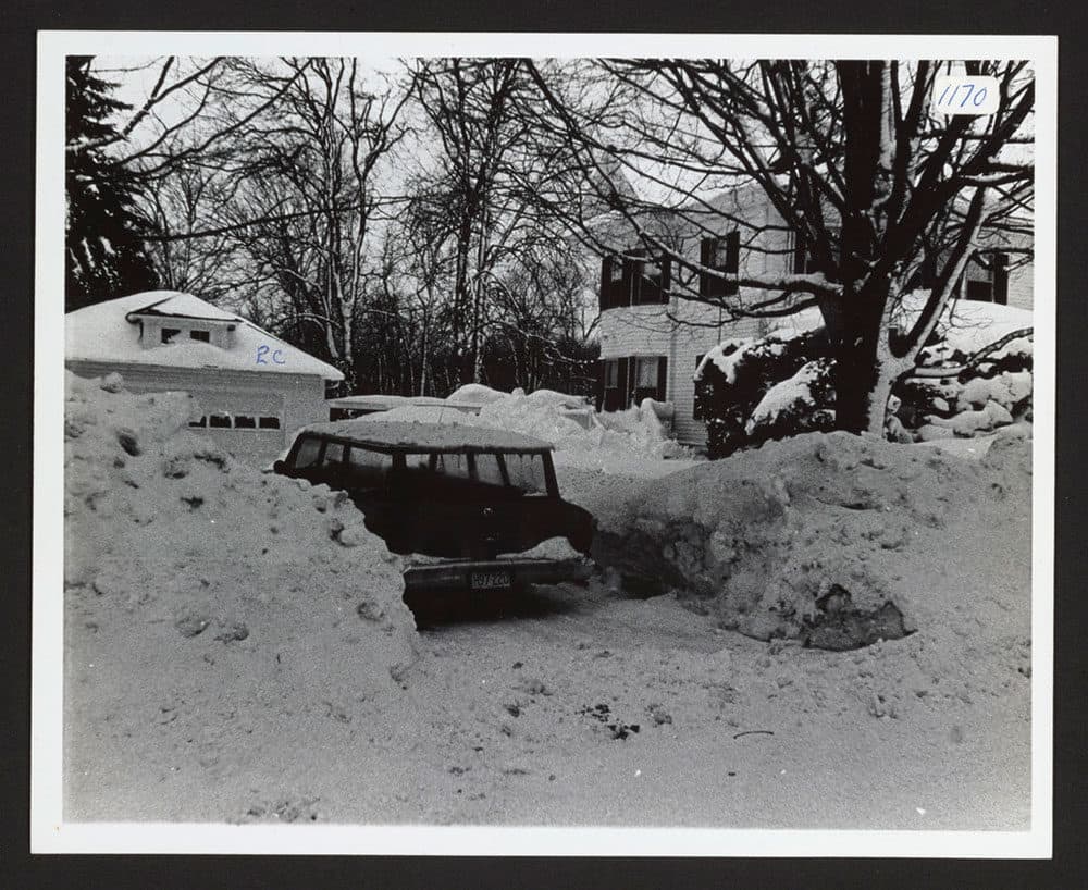 A scene from the late-February storm in 1969 (Courtesy of Thomas Mullins/Hamilton Historical Society via Digital Commonwealth)