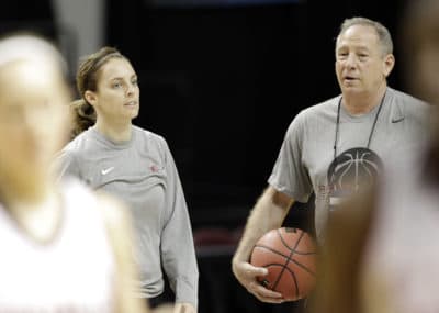 Tom and Nicki coached together at the University of Arkansas from 2011-2014. (AP Photo/David J. Phillip)