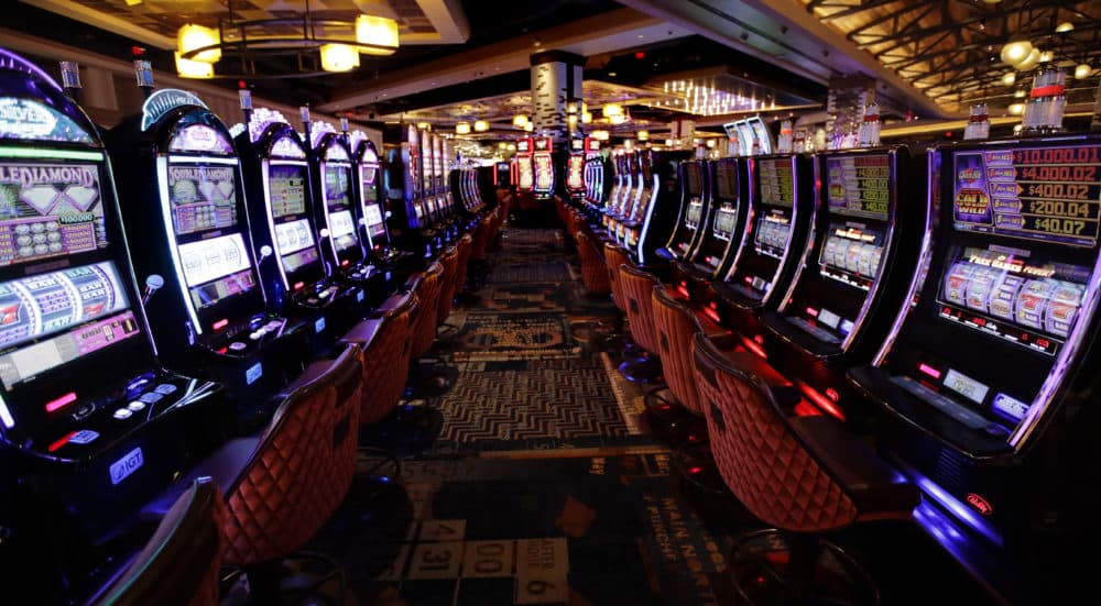 Slot machines on the main floor during a preview tour at the MGM Springfield casino (Charles Krupa/AP)