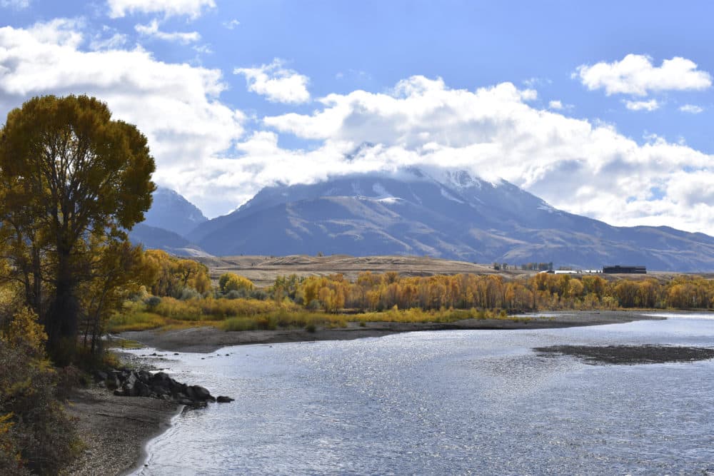 Emigrant Peak is seen rising above the Paradise Valley and the Yellowstone River near Emigrant, Mont., Monday, Oct. 8, 2018. (Matthew Brown/AP)