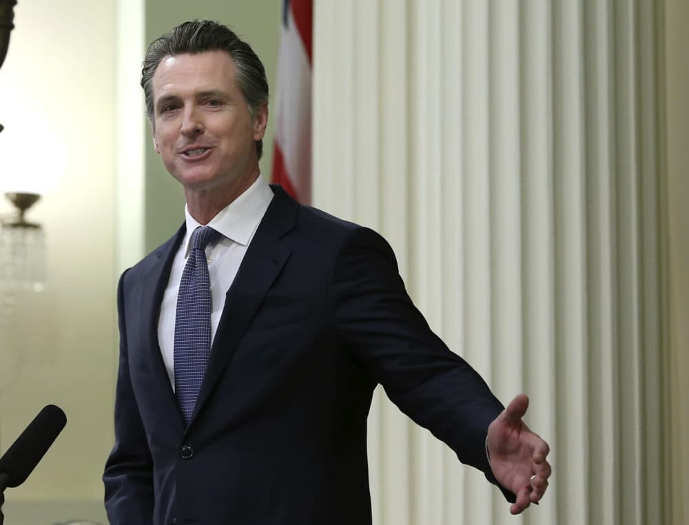 California Gov. Gavin Newsom will sign an order on Wednesday putting an executive moratorium on the state's death penalty. (Rich Pedroncelli/AP)