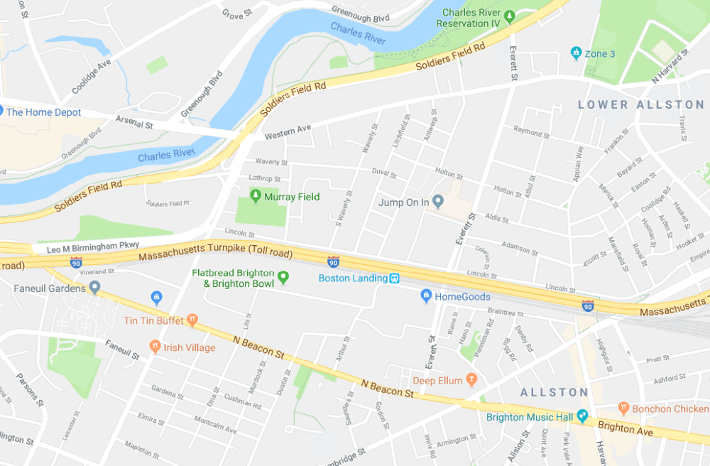 The Bowery Presents plans to open a new live music venue in Boston Landing. (Google Maps)