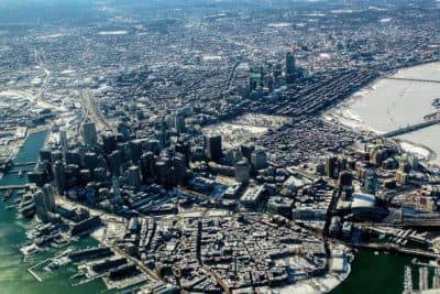Boston from above. (Jesse Costa/WBUR)