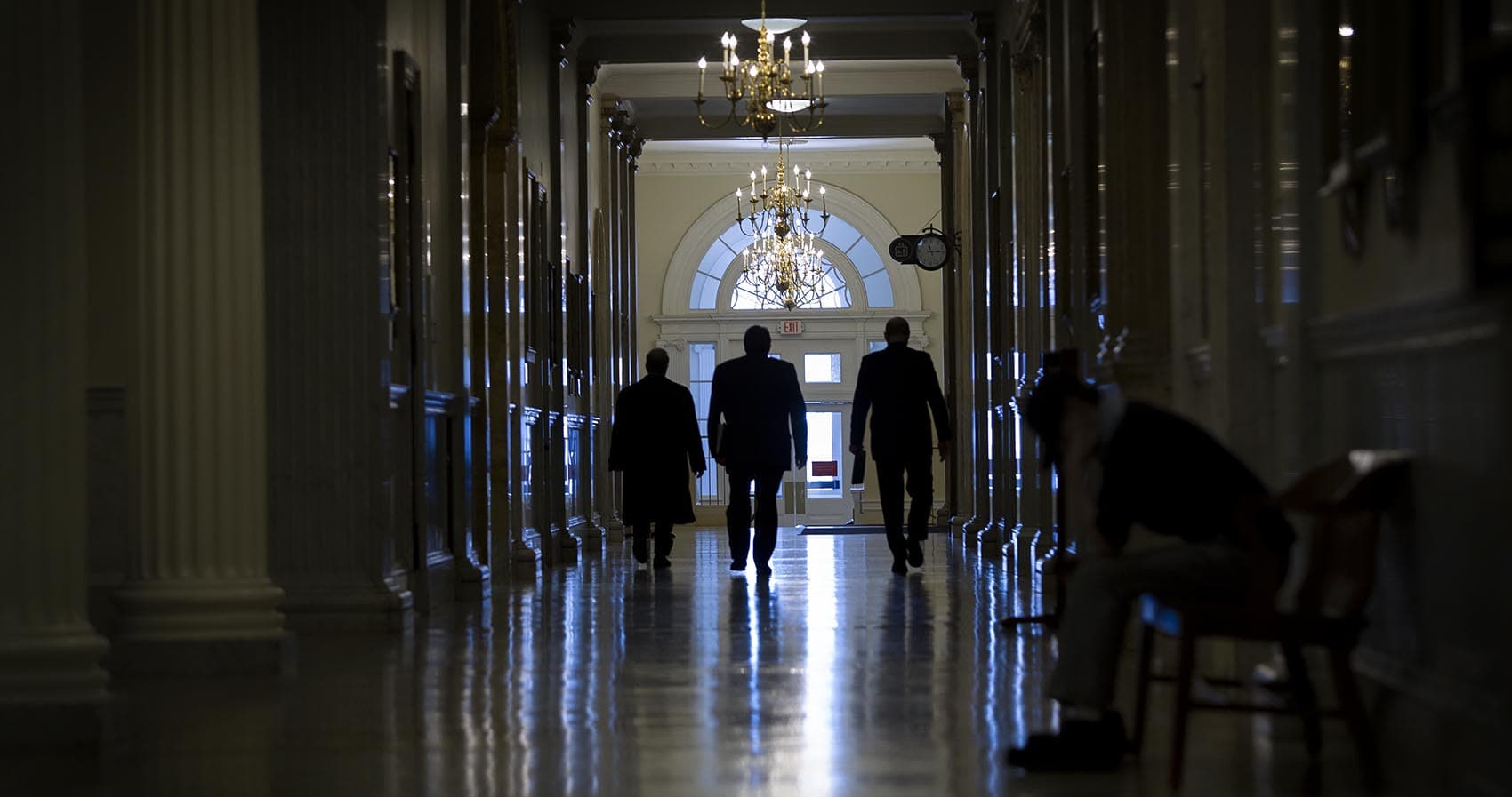 In the corridors of the Massachusetts State House (Robin Lubbock/WBUR)