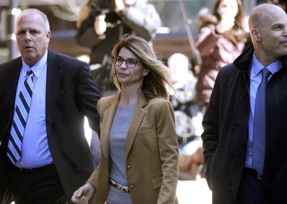 Actress Lori Loughlin arrives at federal court in Boston on April 3 to face charges in a nationwide college admissions bribery scandal. (Steven Senne/AP)