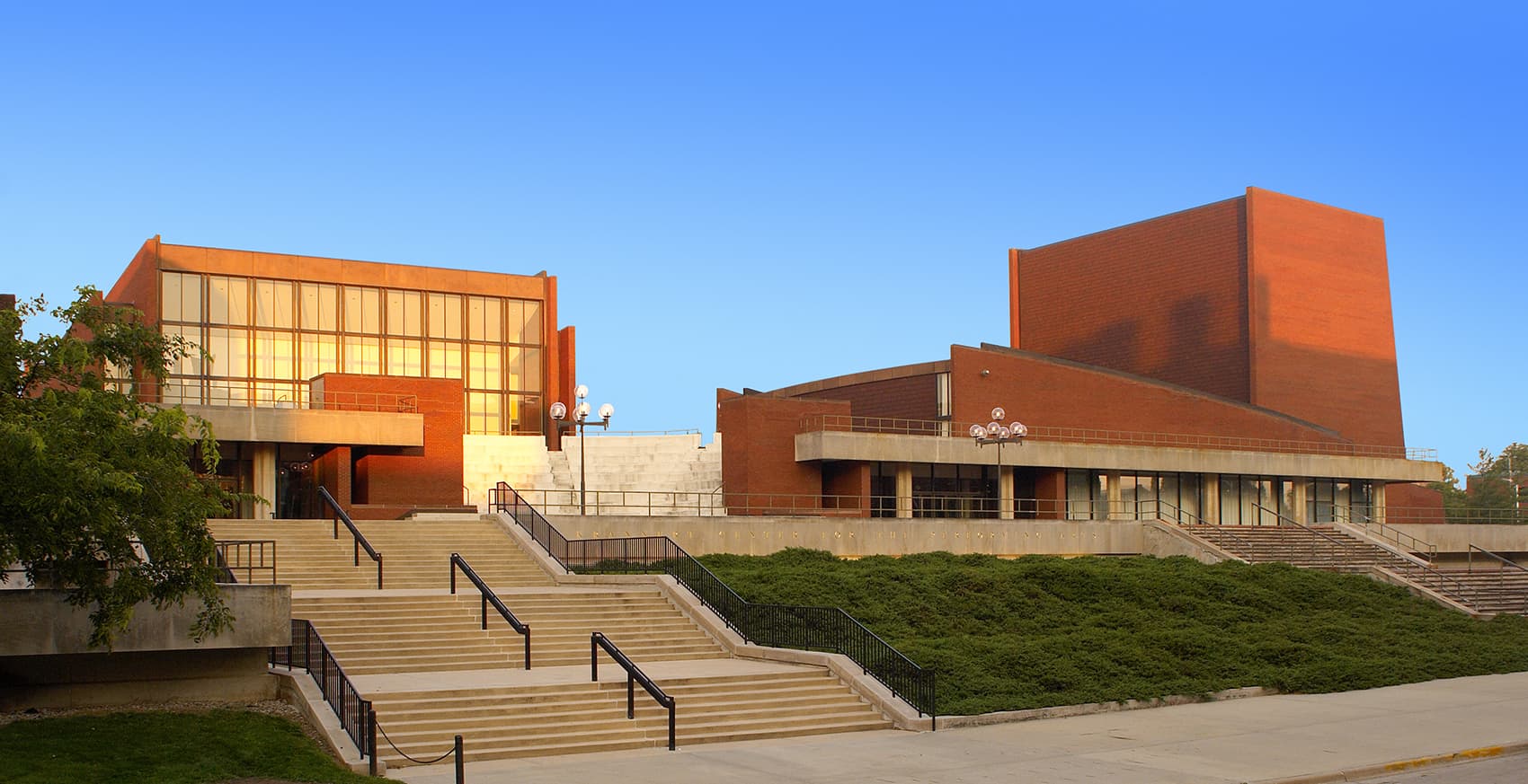 The University of Illinois’ Krannert Center for the Performing Arts in Urbana first opened in April 1969, and was designed by architect Max Abramovitz, who's known for his work on the David Geffen Hall at Lincoln Center in New York, among other famous buildings. (Courtesy of Krannert Center for the Performing Arts)