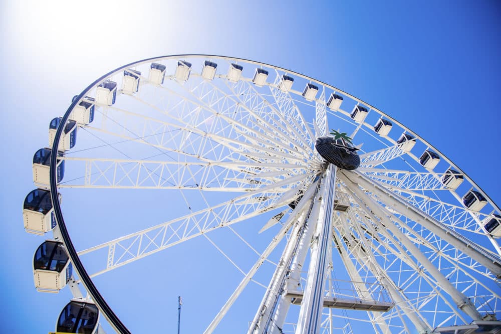 The famous Coachella Ferris wheel seen at the Coachella Music & Arts Festival in Indio, Calif. (Amy Harris/Invision/AP)