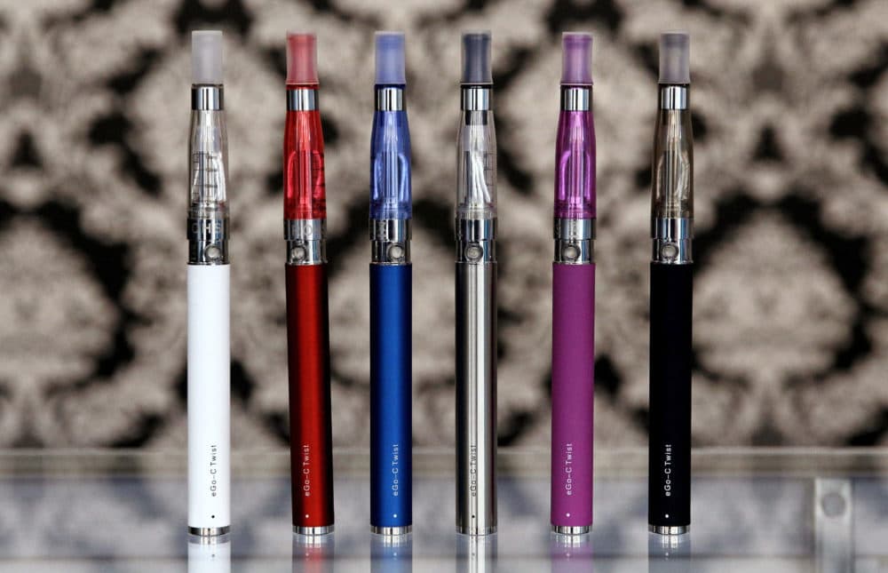 E-cigarettes appear on display at Vape store in Chicago in 2014. (Nam Y. Huh/AP)