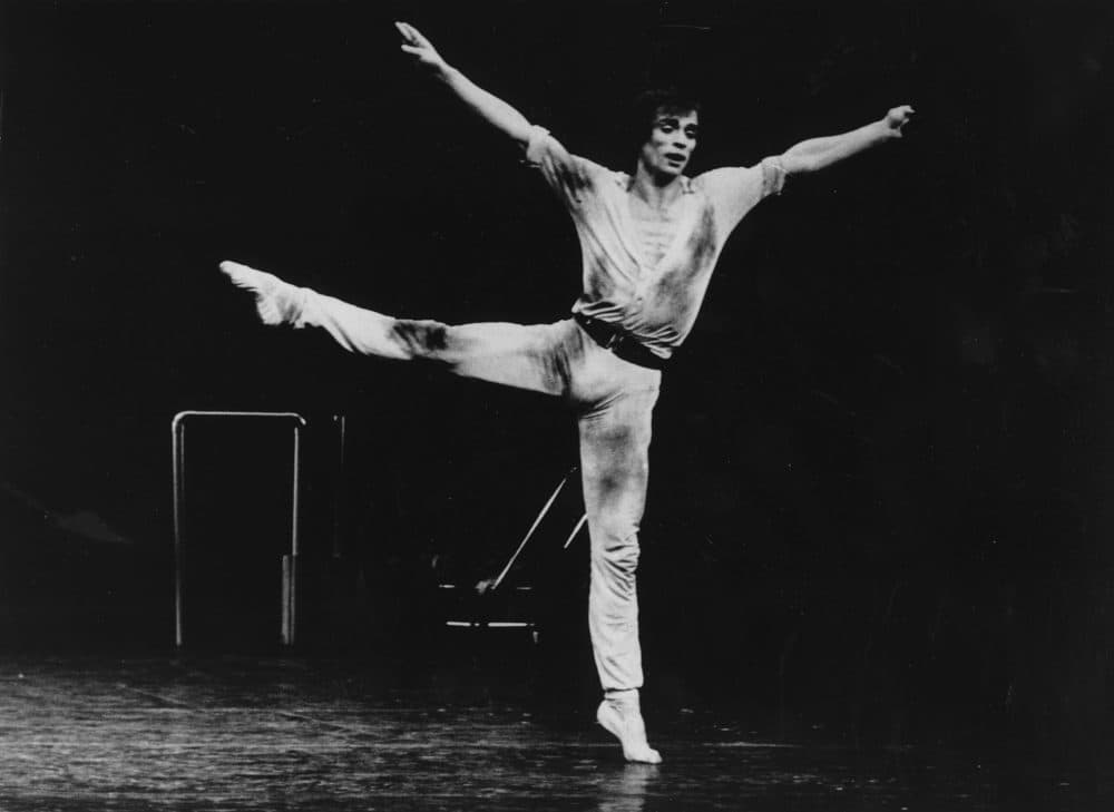 Rudolf Nureyev dances onstage in &quot;Faun&quot; in 1978. (Jorge Fatauros/AP)
