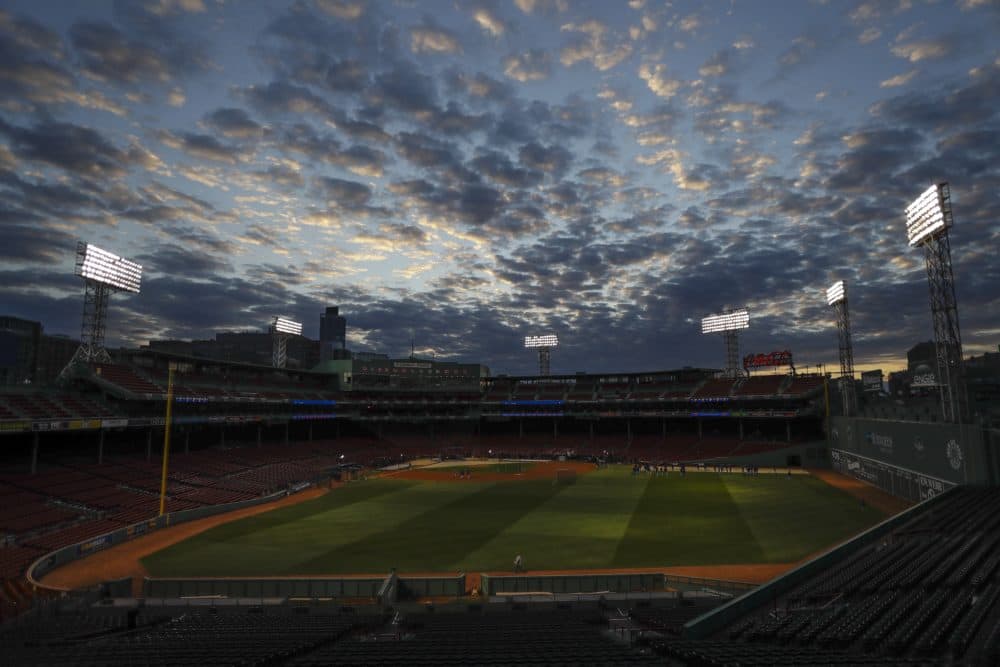 A drone was recovered by authorities in Boston after it was seen flying over Fenway Park during a Red Sox game against the Blue Jays. (Matt Slocum/AP)