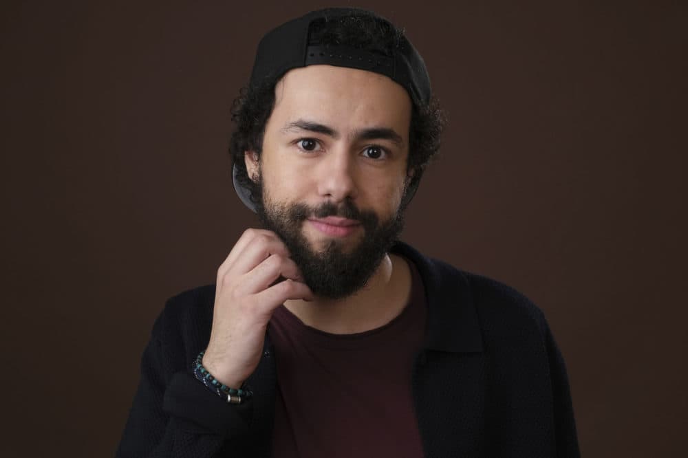 Ramy Youssef, star of the upcoming Hulu series &quot;Ramy,&quot; poses for a portrait during the 2019 Winter Television Critics Association Press Tour, Monday, Feb. 11, 2019, in Pasadena, Calif. (Chris Pizzello/Invision/AP)