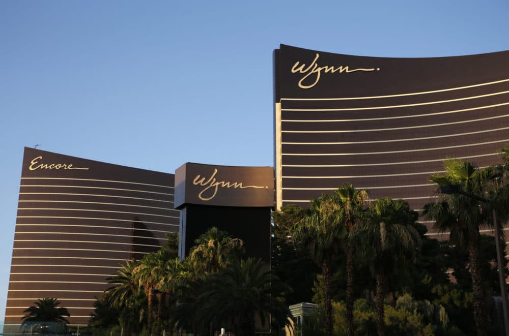 FILE - This June 17, 2014 photo shows the Wynn Las Vegas and Encore resorts in Las Vegas, both owned and operated by Wynn Resorts. (John Locher/ AP File Photo)