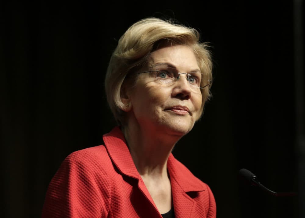 Sen. Elizabeth Warren, a candidate for the 2020 Democratic presidential nomination, speaks during the National Action Network Convention in New York. (Seth Wenig/AP)