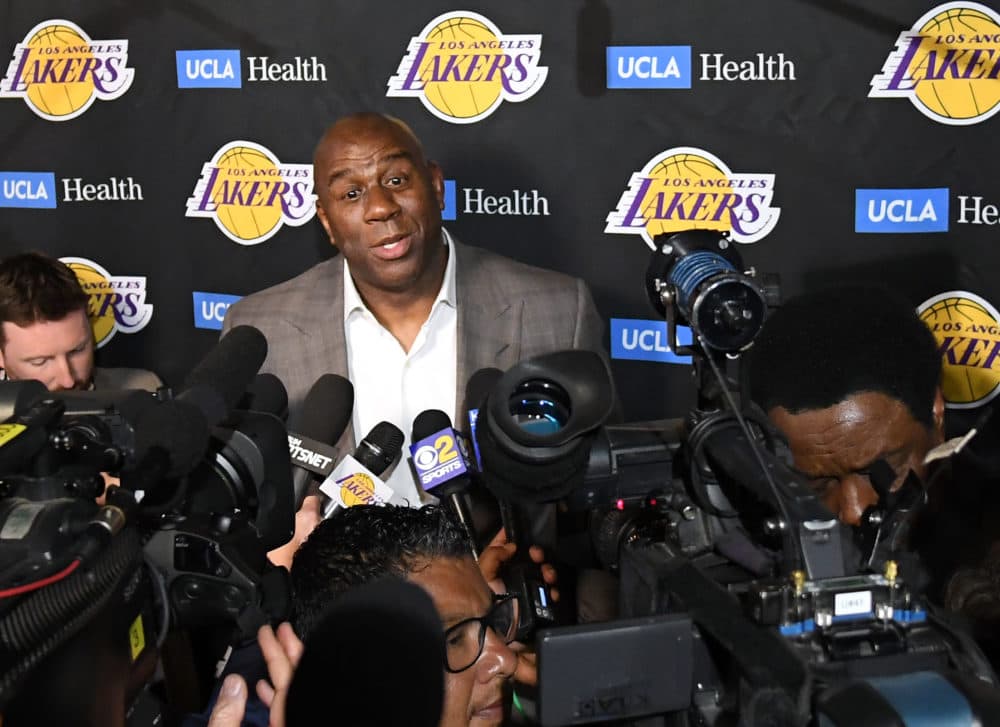 Magic Johnson's Lakers recorded their sixth-straight losing season in 2018–19. (Harry How/Getty Images)