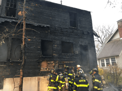 A 63-year-old man died in an early-morning house fire in Newton on Saturday, April 27, 2019. (Courtesy the Newton Fire Department via Twitter)