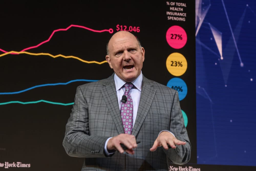 Former Microsoft CEO Steve Ballmer has founded an organization called USAFacts to put U.S. government statistics all together in one place. (Stephanie Keith/Getty Images)