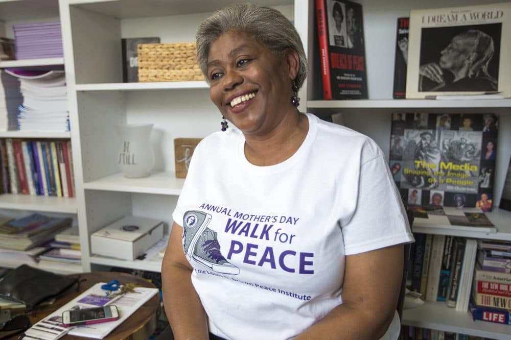 The Louis D. Brown Peace Institute founder Tina Chéry in 2018. (Jesse Costa/WBUR)