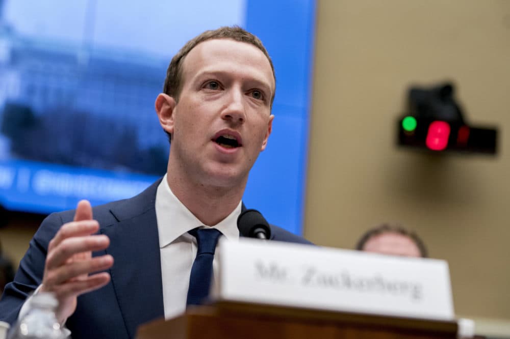Facebook CEO Mark Zuckerberg testifies during a House Energy and Commerce hearing on Capitol Hill in Washington, D.C., about the use of Facebook data to target American voters in the 2016 election and data privacy. (Andrew Harnik/AP)