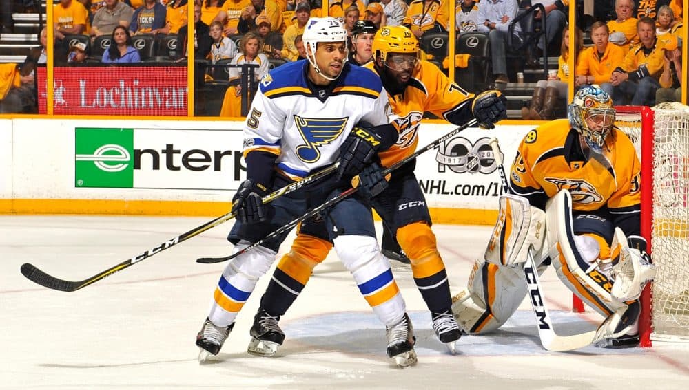 Ryan Reaves began his NHL career with the St. Louis Blues. (Frederick Breedon/Getty Images)