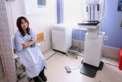 Yan Ling Zhong of Boston waits for a digital mammogram at Tufts Medical Center in Boston in this file photo. (Bizuayehu Tesfaye/AP Images for College of American Pathologists/See, Test and Treat)