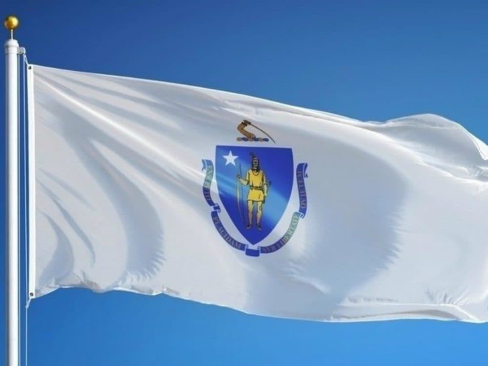 The Massachusetts state flag.