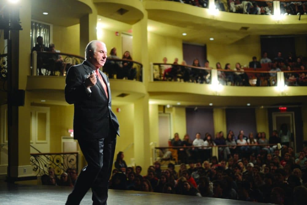 High Point University President Nido Qubein giving a first-year student seminar (Courtesy High Point University)