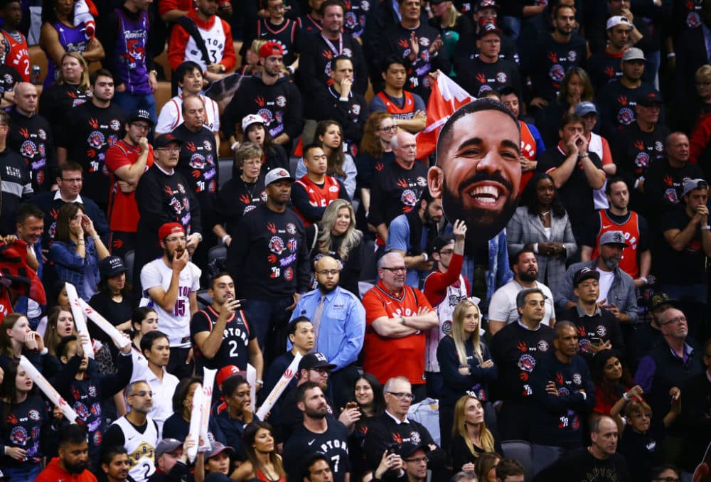 Toronto Raptors fans celebrate their team's 118-109 win over the Golden State Warriors during Game One of the 2019 NBA Finals. (Vaughn Ridley/Getty Images)