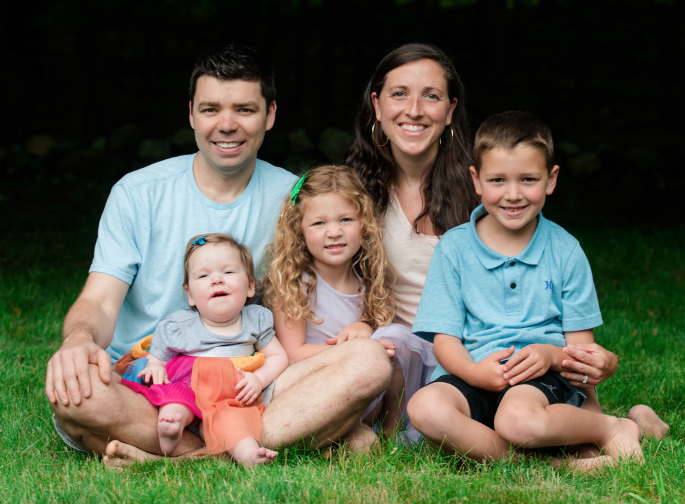 The Brown family, from left to right: Patrick, Kate, Amelia, Rachael and Henry. Kate has spinal muscular atrophy, a rare genetic disease that once would have quickly killed her and now can be treated. Though the drugs are breaking price records. (Courtesy)
