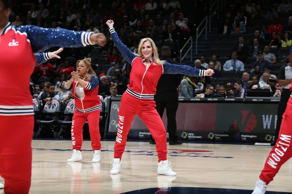 Anna Cruse danced on The Wizdom, an over-50 squad that performed at 10 Wizards games this past season. (Stephen Gosling/NBAE)