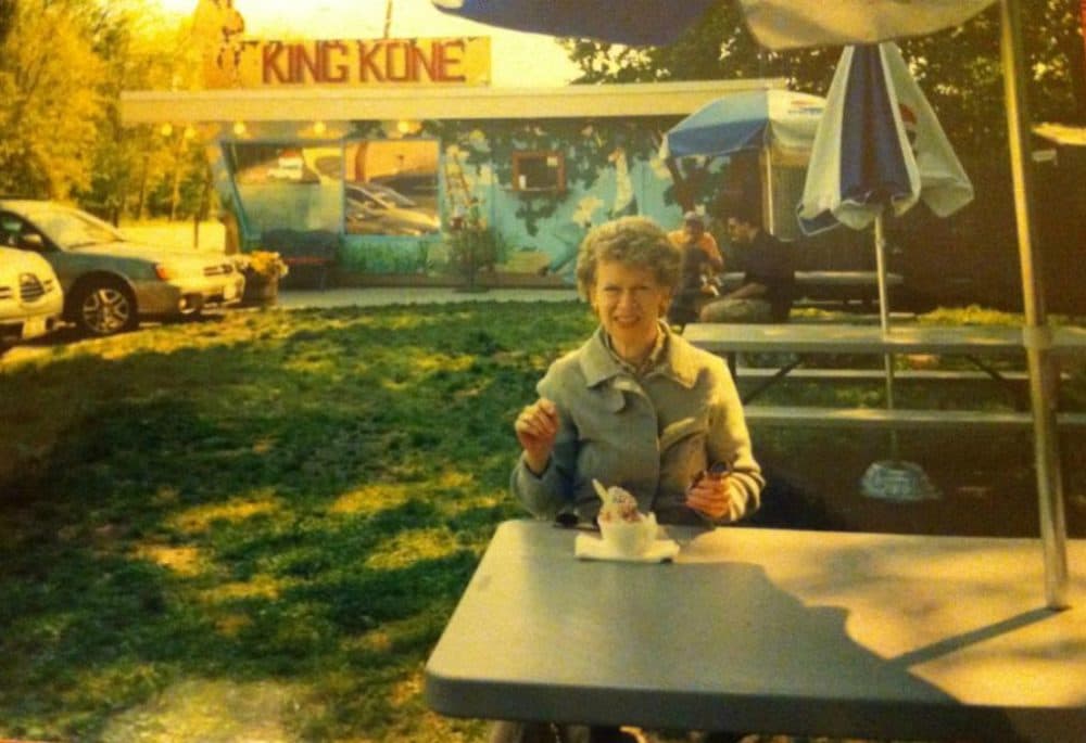 The author's mother, out for ice cream on Mother's Day, in 2010.  (Courtesy)