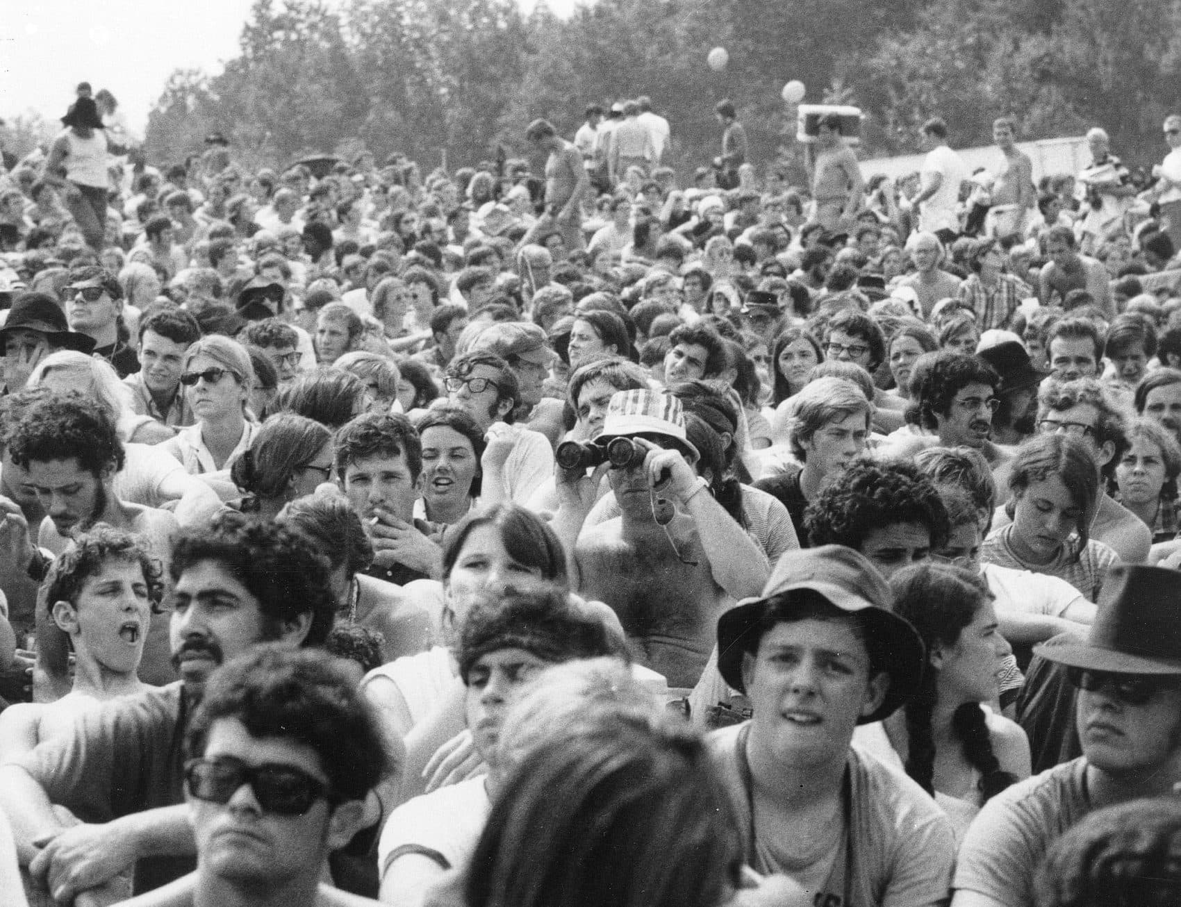 The crowds at Woodstock in Bethel, New York, in 1969. (AP)