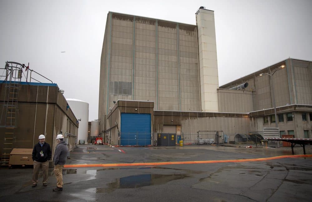 The closure of the Pilgrim Nuclear Power Station removes a source of carbon-free energy from the region. (Robin Lubbock/WBUR)