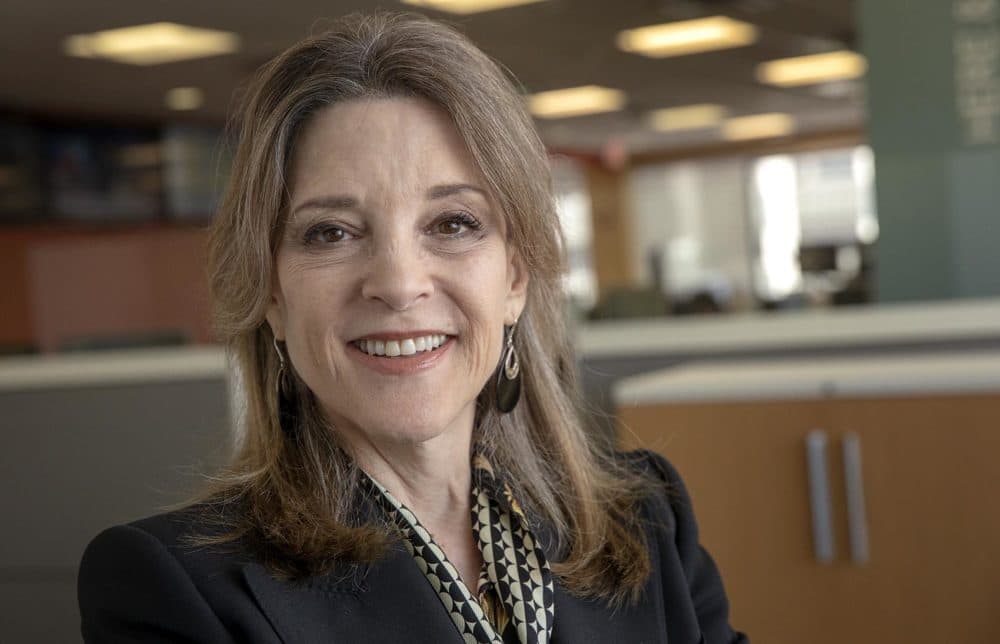Marianne Williamson is running for President of the United States “to inspire a moral, spiritual and political awakening in America.” (Robin Lubbock/WBUR)