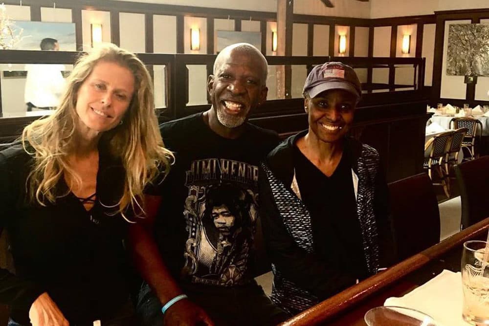 Dan Gasby (middle) is taking care of his wife B. Smith (right), who was diagnosed with Alzheimer's in 2013, with the help of his girlfriend Alex Lerner (left). (Courtesy of Dan Gasby)
