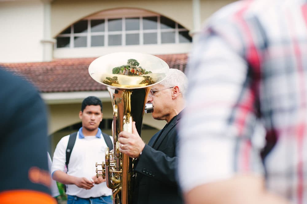 Sam Pilafian plays the tuba in Thailand. The prolific brass musician was a fixture in Boston for many years. He died in April at 69. (Courtesy/Boston Brass)