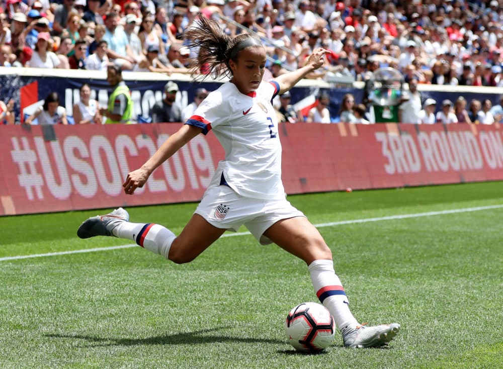 Mallory Pugh playing for Team USA on May 26, 2019. (Elsa/Getty Images)