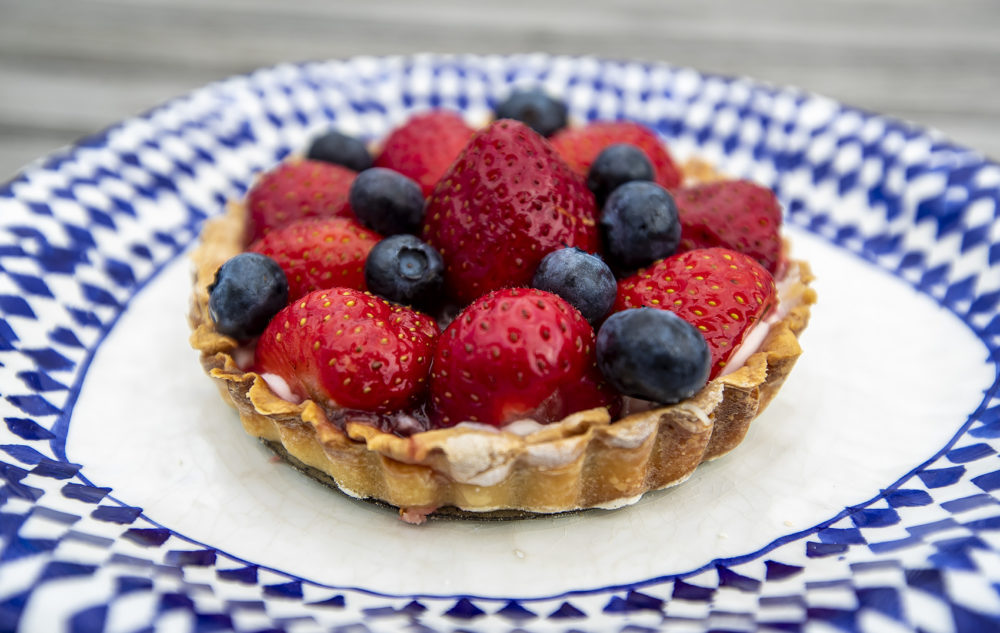 Kathy's strawberry-blueberry tart. (Jesse Costa/WBUR)